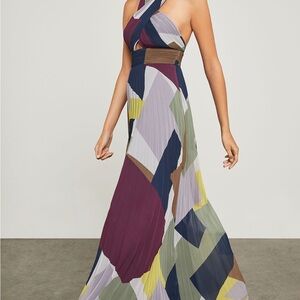 BCBGMaxAzria Colorful Abstract Maxi Dress